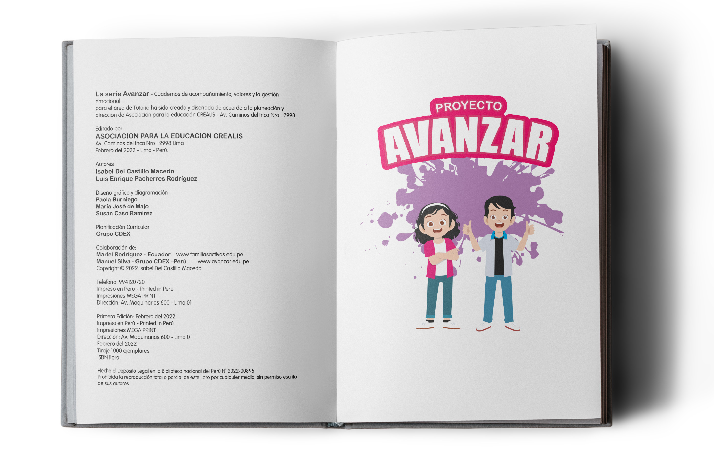 Editorial Avanzar - diseño de libros escolares